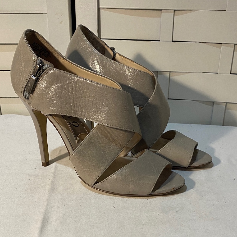 Boutique 9 Thomsina Elegant Taupe High Heel Sandals